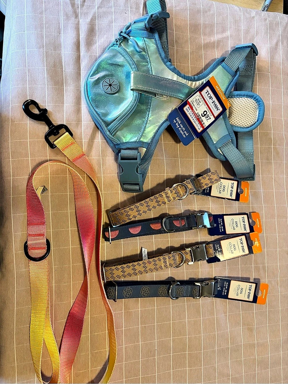 Top paw Dog Harness, Leash & Collars Set NWT